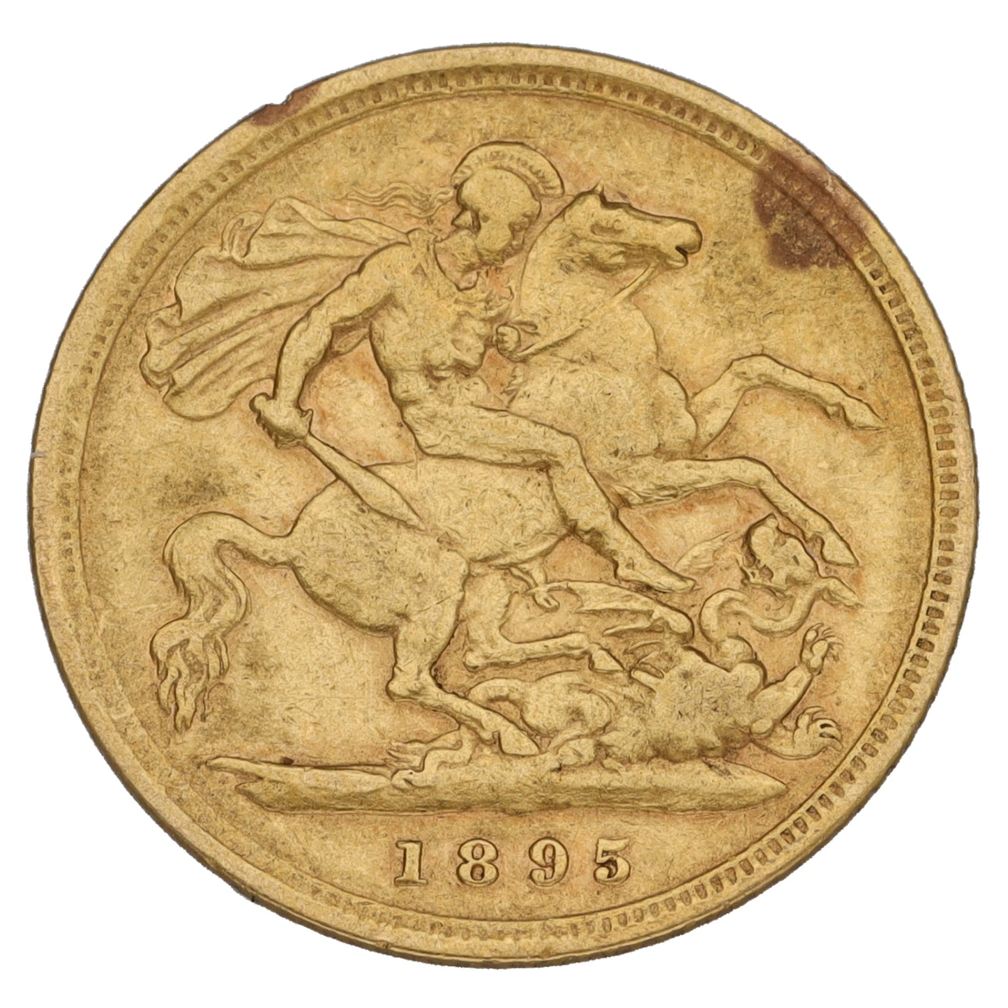22ct Gold Queen Victoria Half Sovereign Coin 1895