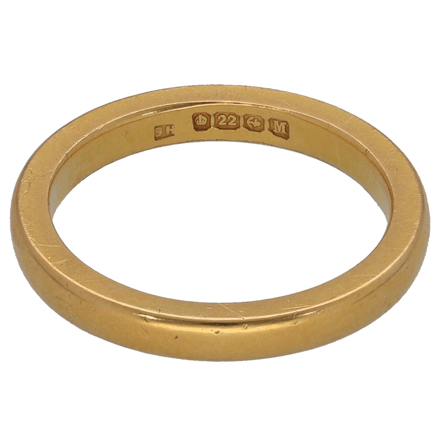 22ct Gold Plain Wedding Ring Size K