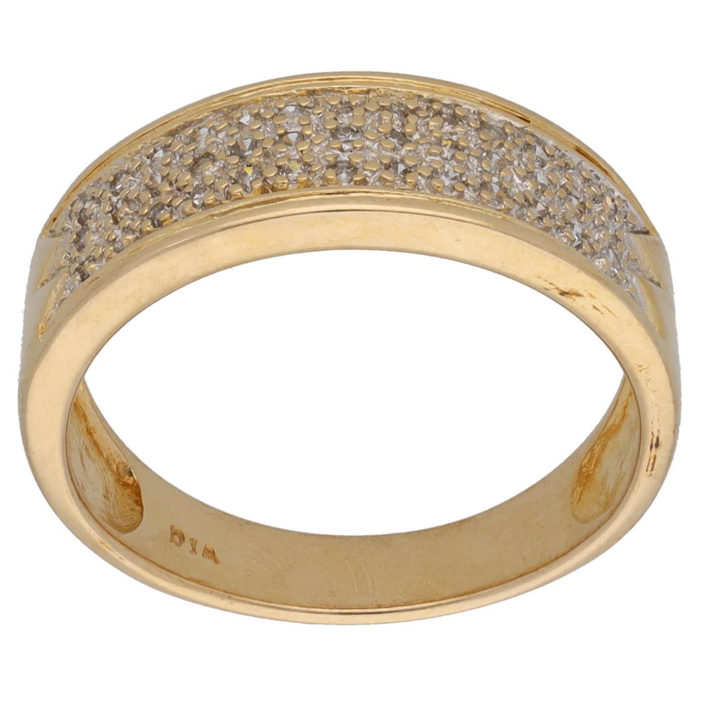 9ct Gold 0.19ct Diamond Dress/Cocktail Ring Size O
