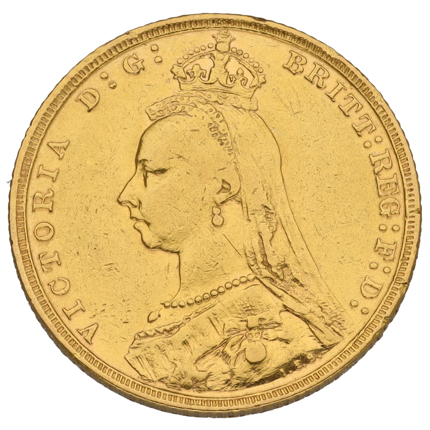 22ct Gold Queen Victoria Full Sovereign Coin 1893