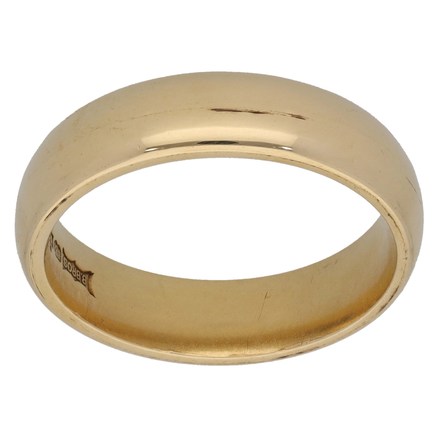 9ct Gold Plain Wedding Ring Size M
