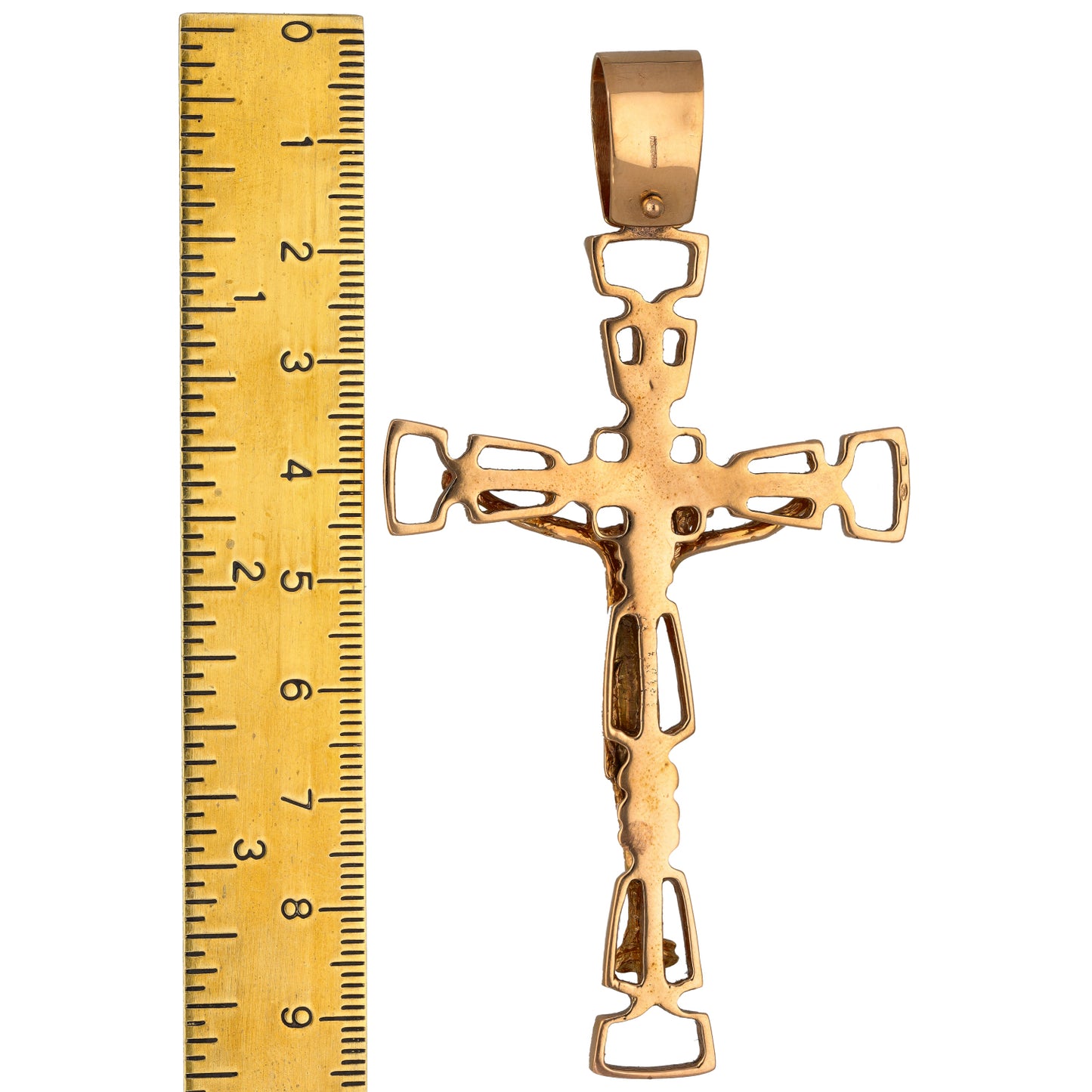 18ct Rose Gold Crucifix Pendant