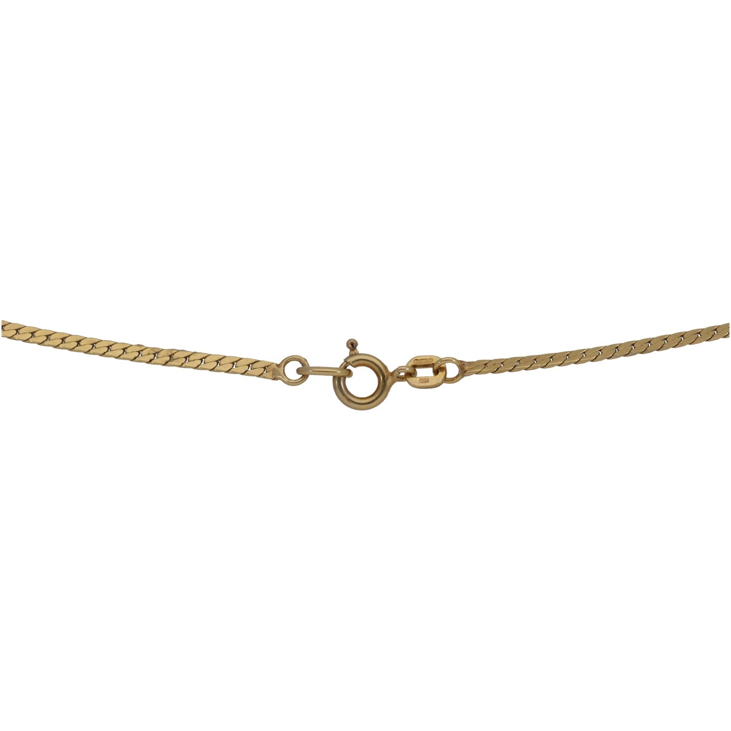 9ct Gold Herringbone Chain 15"