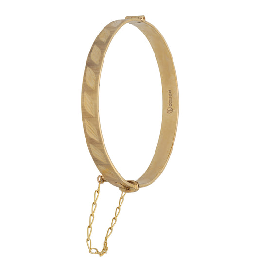 9ct Gold Hinged/Clasp Bangle