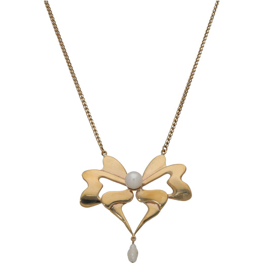 9ct Gold Cultured Pearl Fancy Necklace 18"