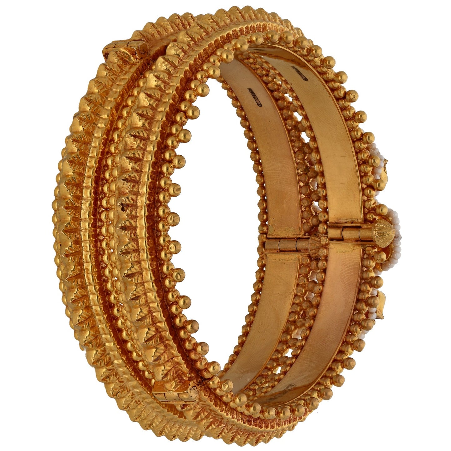 22ct Gold Imitation Gems Set of Bangles