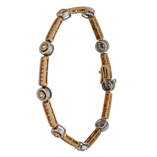 9ct Gold 0.90ct Diamond Fancy Bracelet