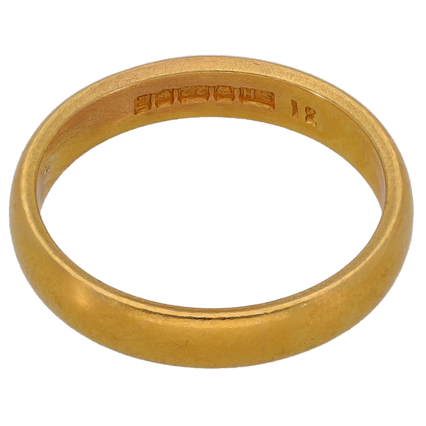 22ct Gold Plain Wedding Ring Size L