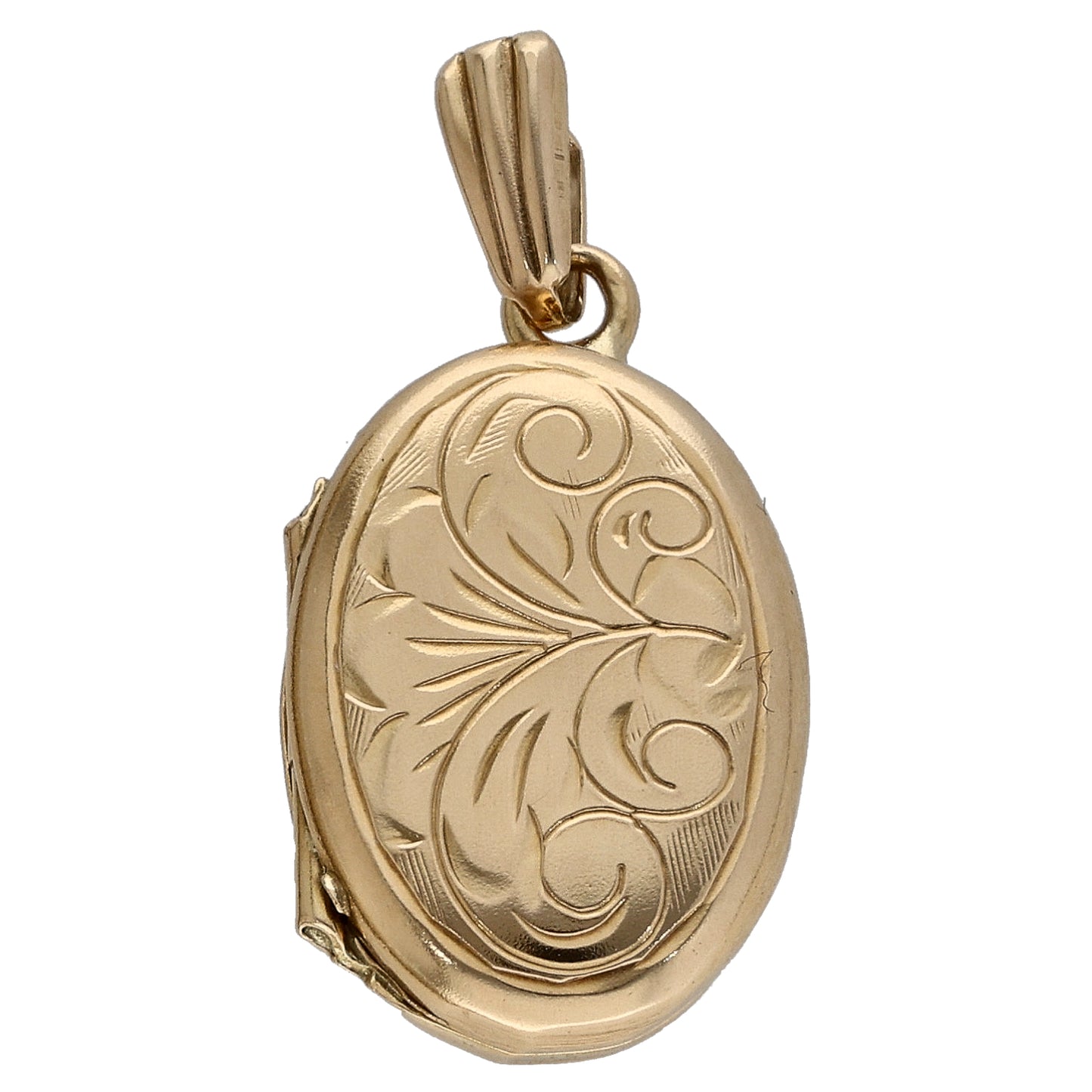 9ct Gold Patterned Locket Pendant