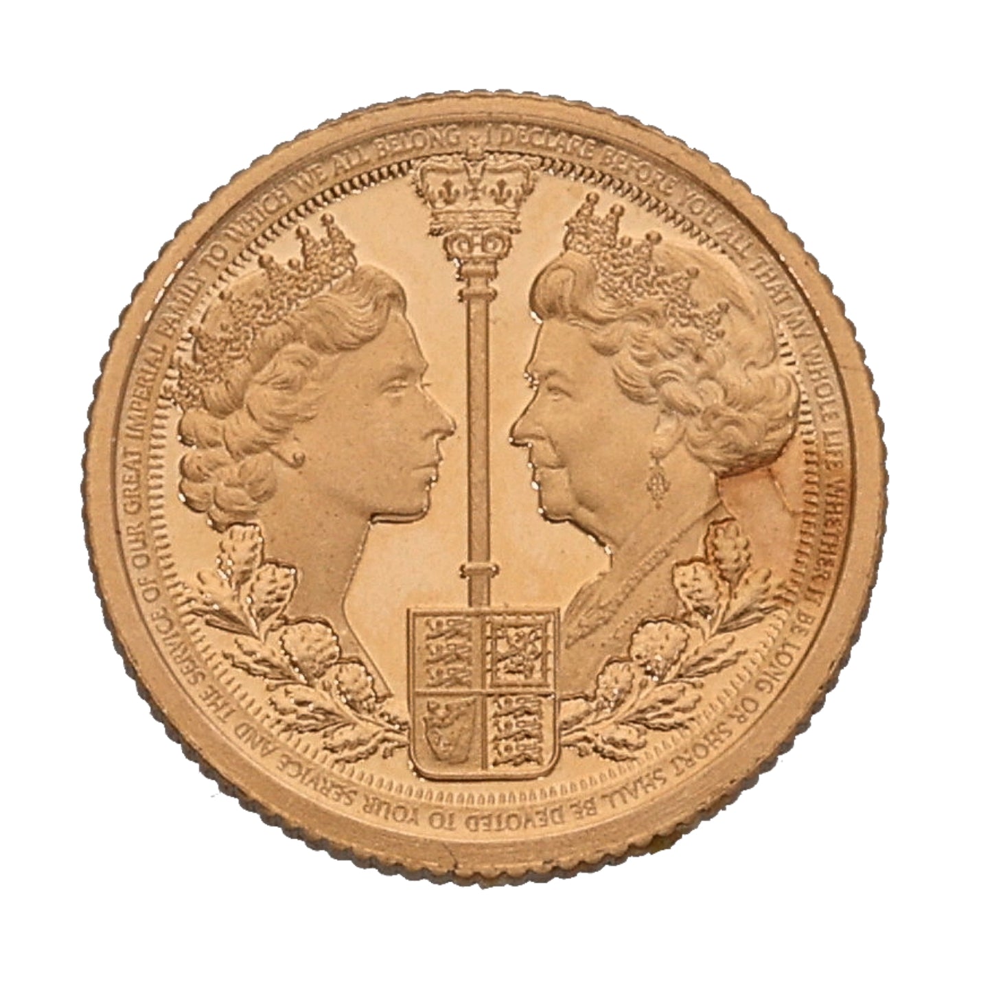 22ct Gold Queen Elizabeth II Quarter Sovereign Coin 2022