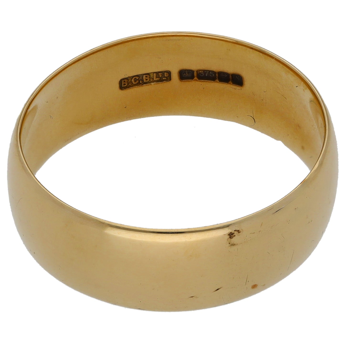 9ct Gold Plain Wedding Ring Size T