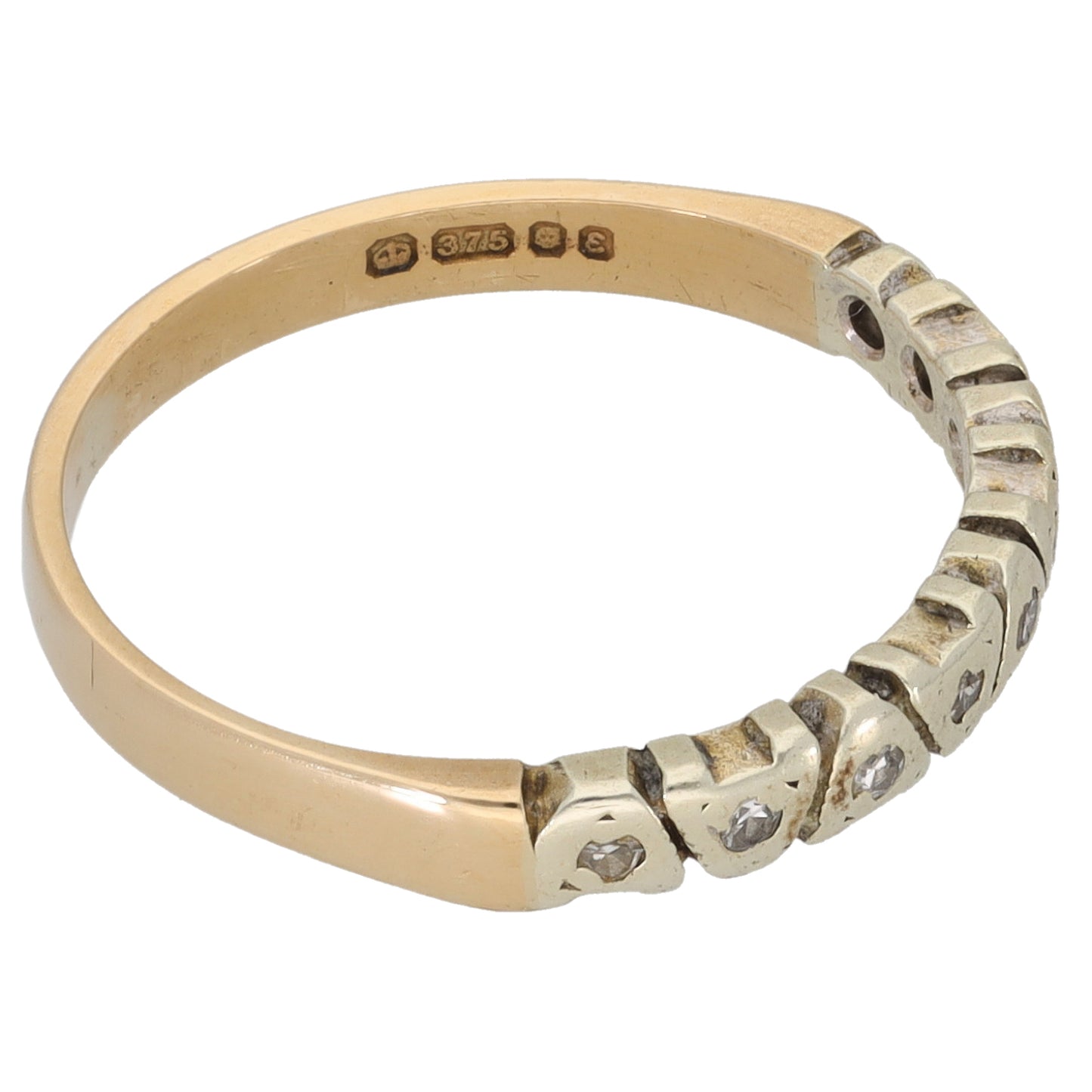 9ct Gold 0.09ct Diamond Alternative Ring Size N