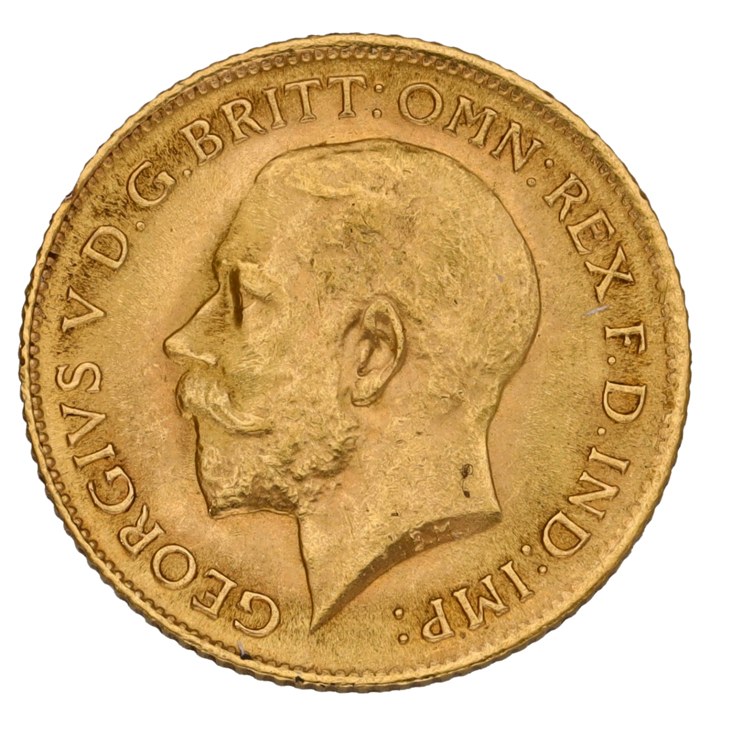 22ct Gold King George V Half Sovereign Coin 1915