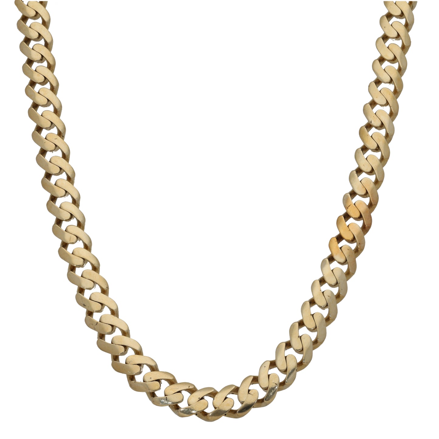 14ct Gold Cubic Zirconia Curb Chain 22"