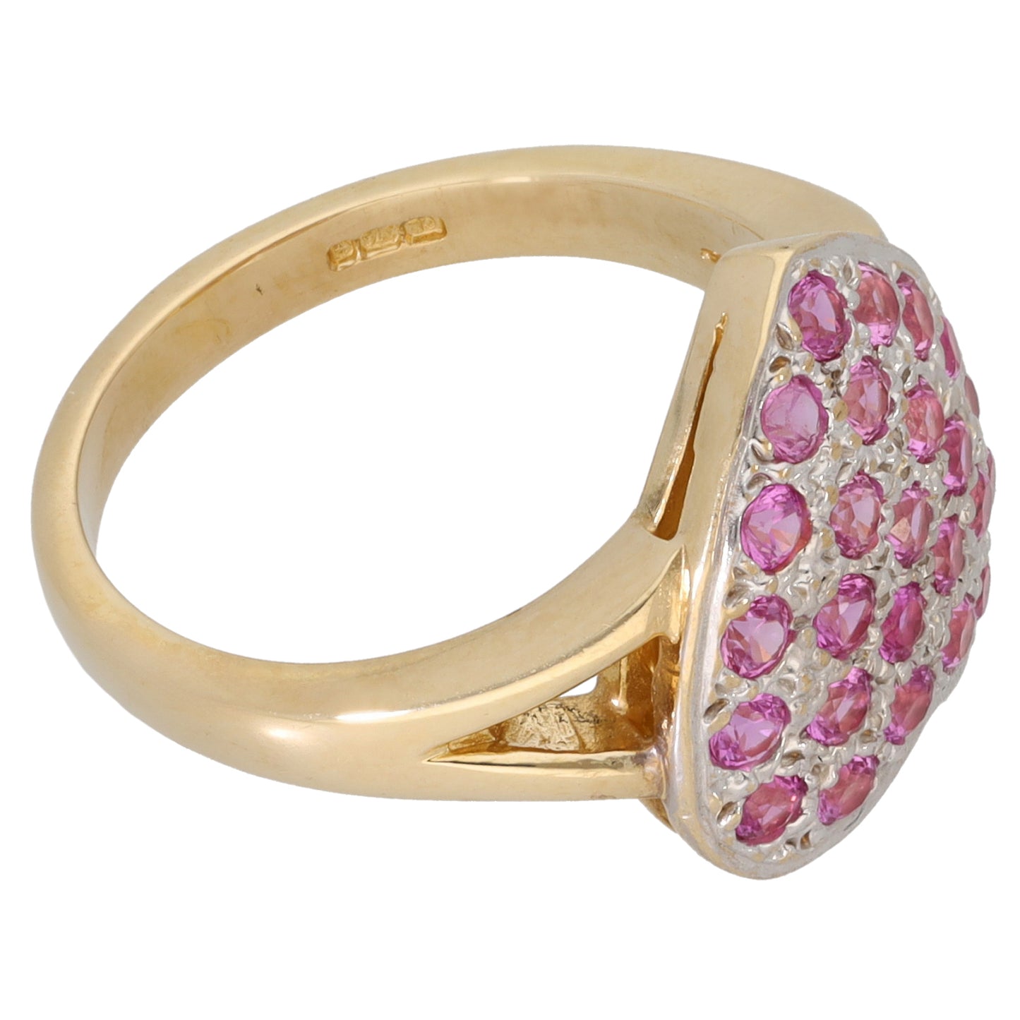 9ct Gold Sapphire Dress/Cocktail Heart Ring Size N
