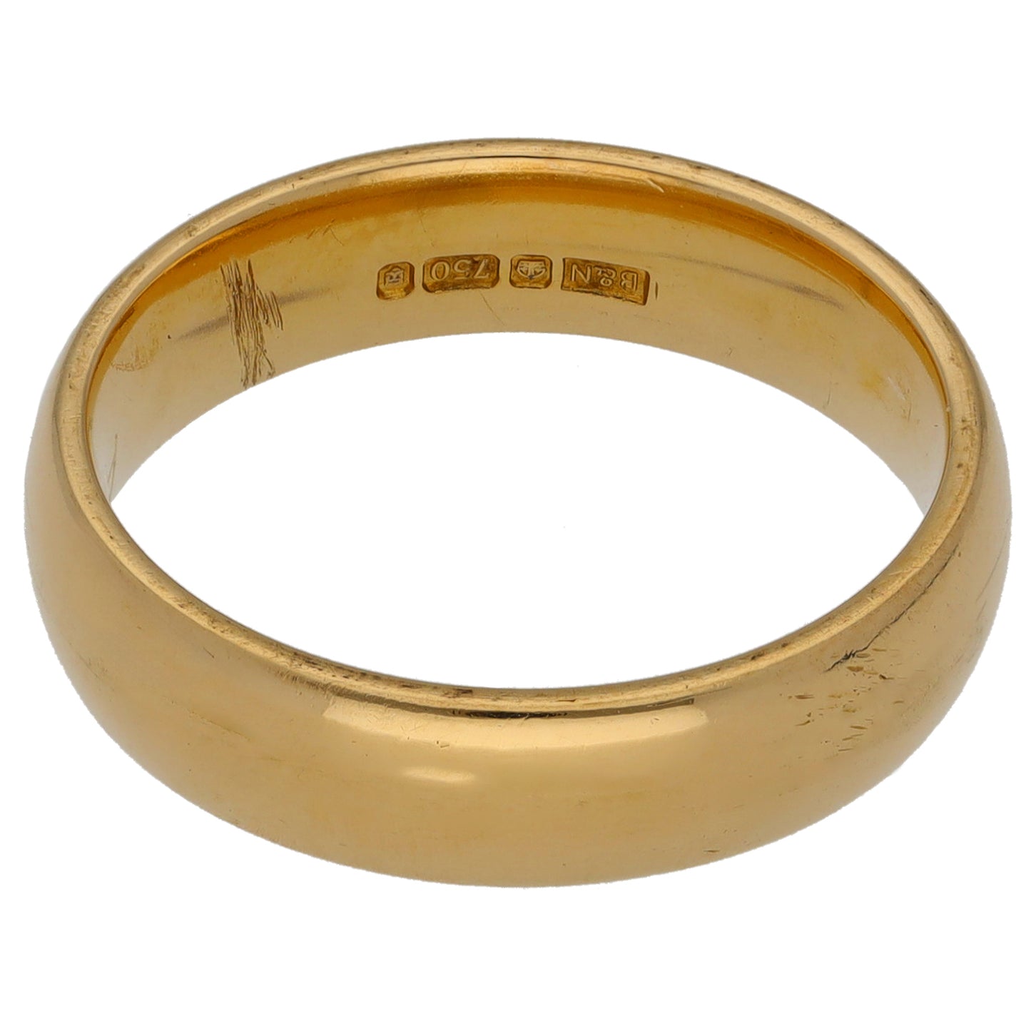 18ct Gold Plain Wedding Ring Size O