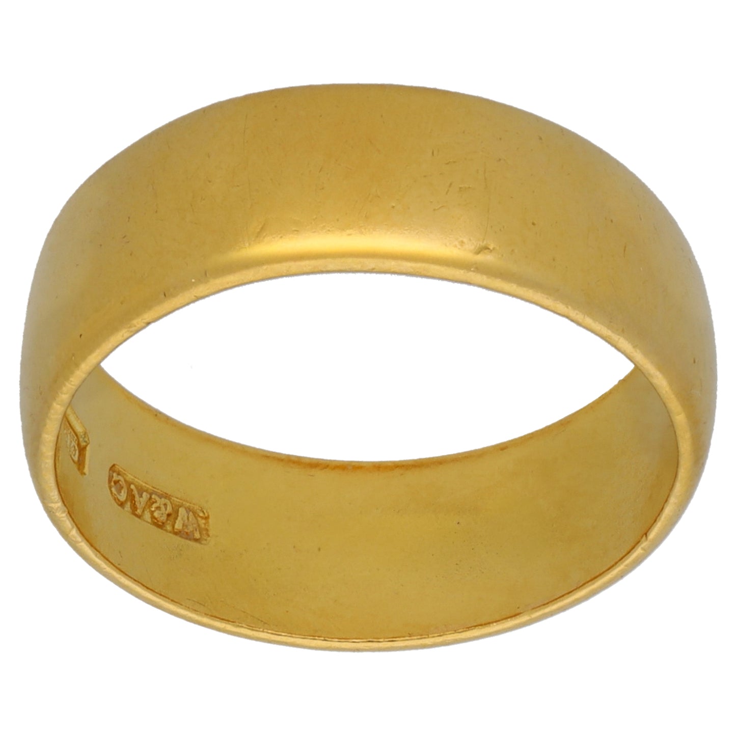 22ct Gold Plain Wedding Ring Size L