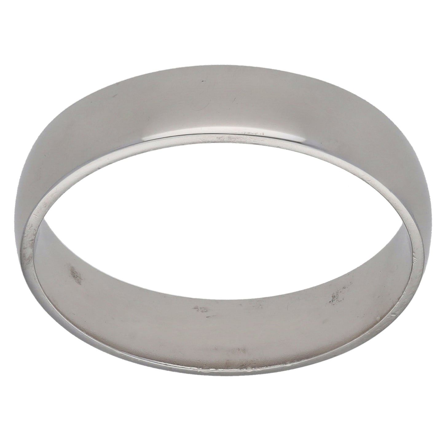 18ct White Gold Plain Wedding Ring Size V