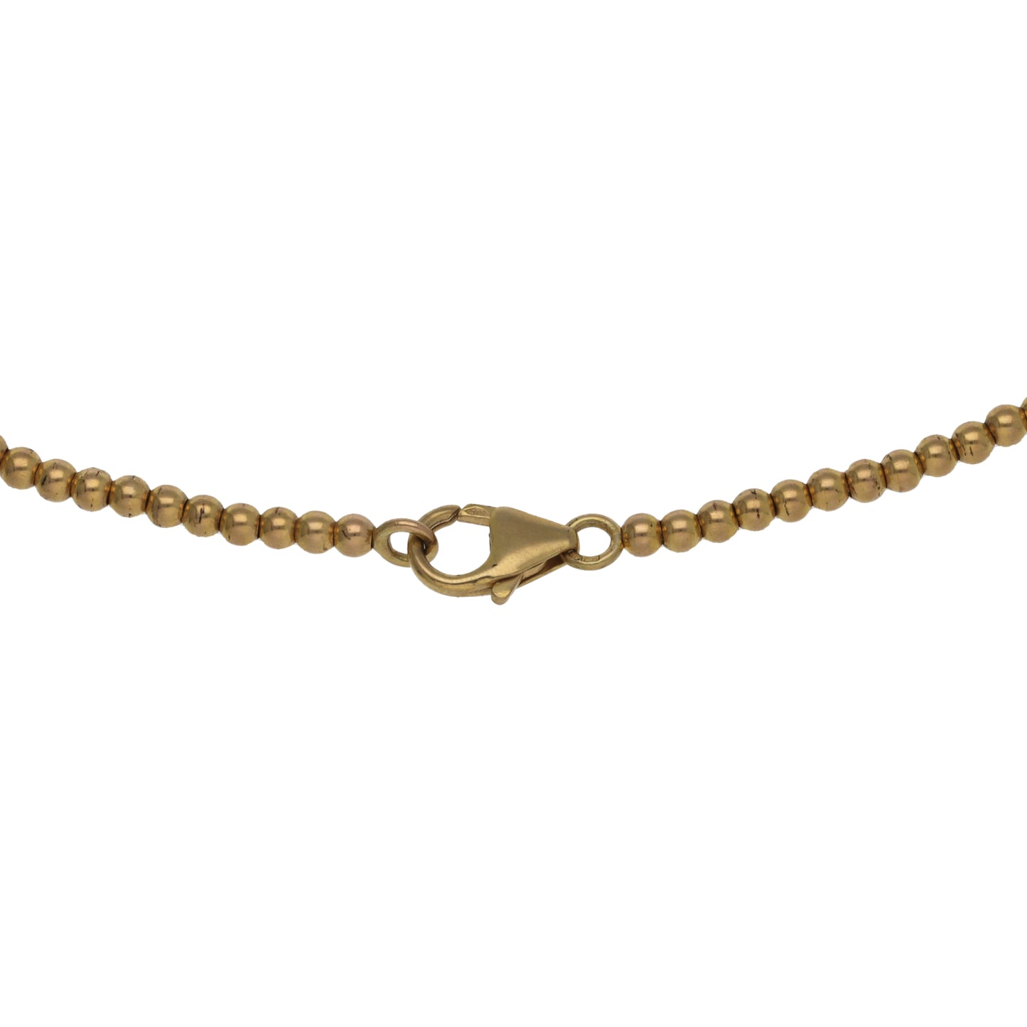 9ct Gold Bead Necklace 19"