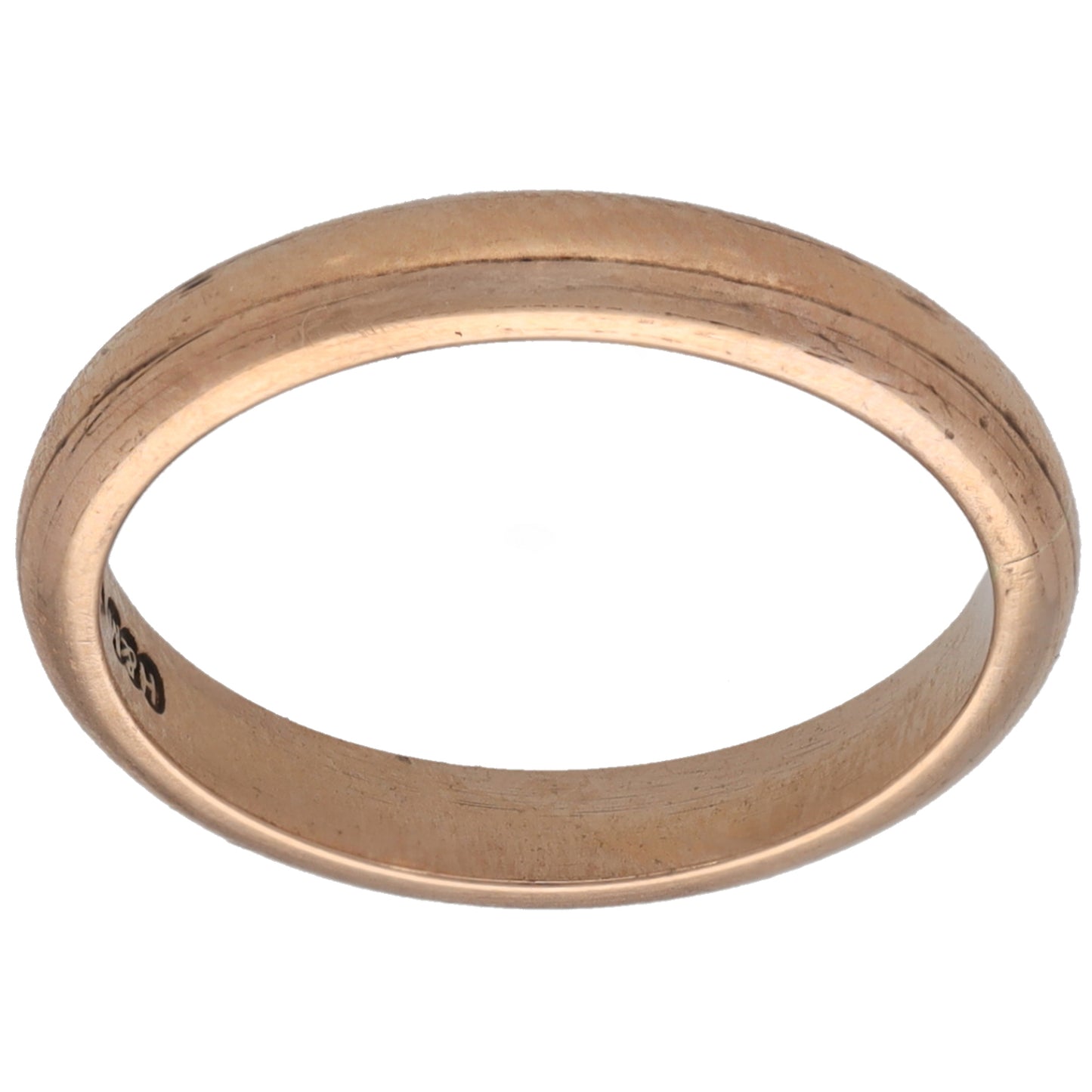 9ct Rose Gold Plain Wedding Ring Size K