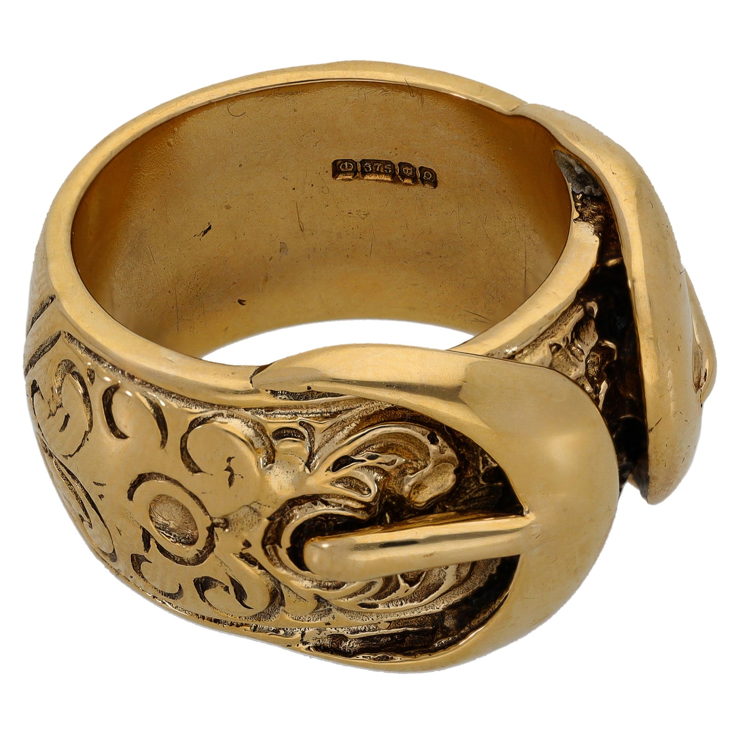 9ct Gold Buckle Ring Size Y