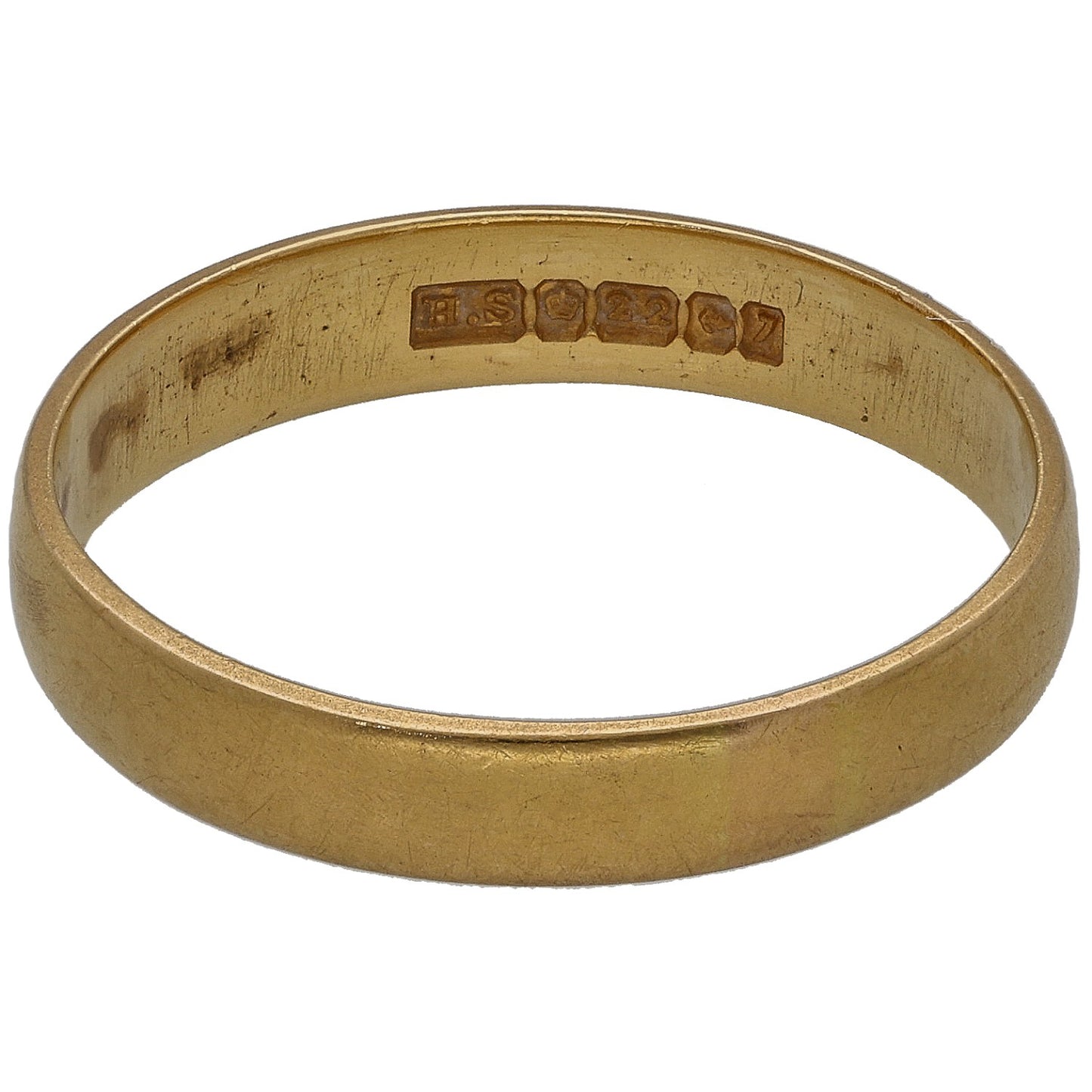 22ct Gold Plain Wedding Ring Size R