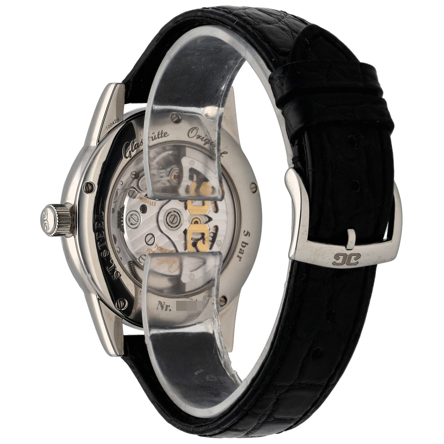 Glashütte Original Senator Hand Date 1.39.58.02.02.04 40mm Stainless Steel Watch