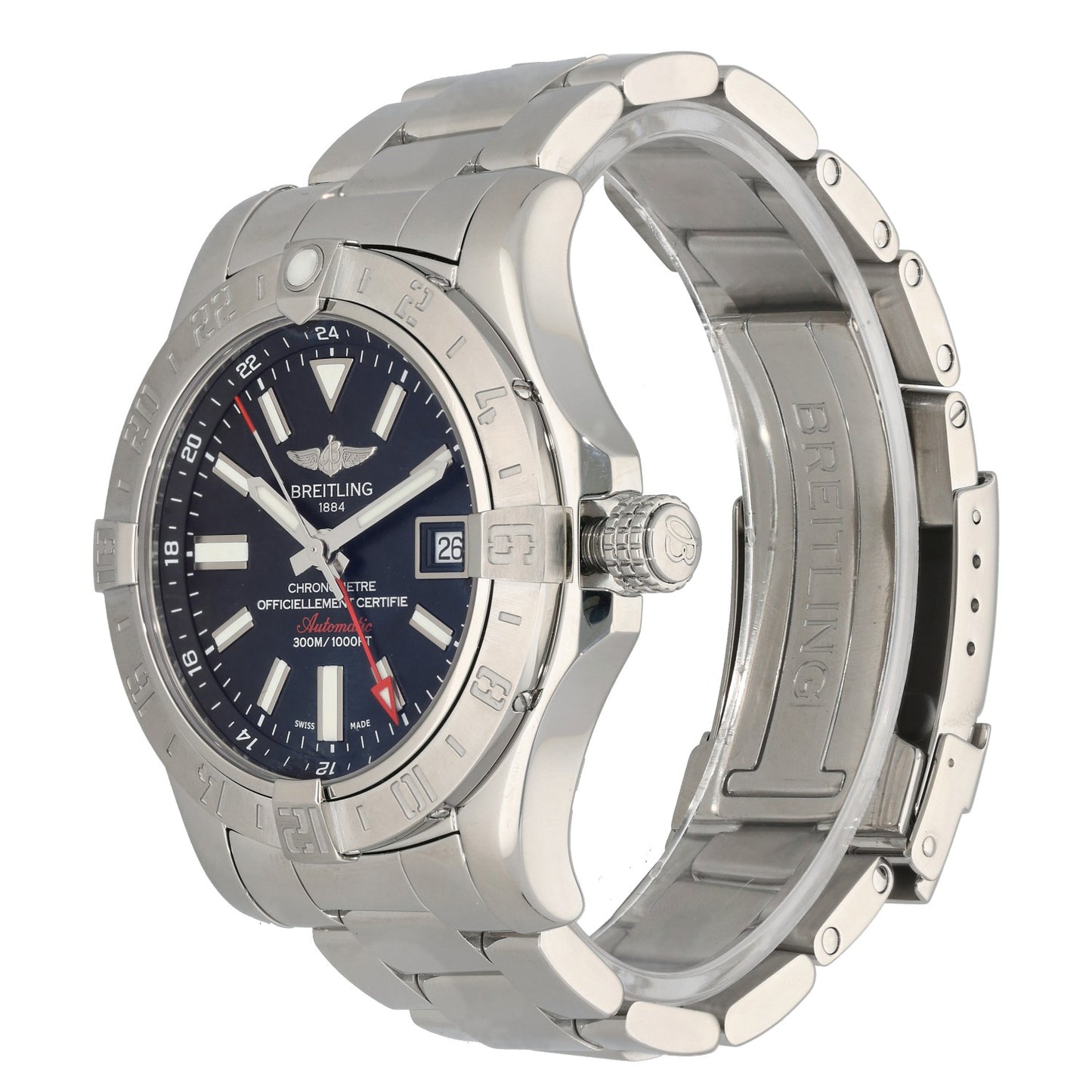 Breitling Avenger II GMT A32390 43mm Stainless Steel Watch