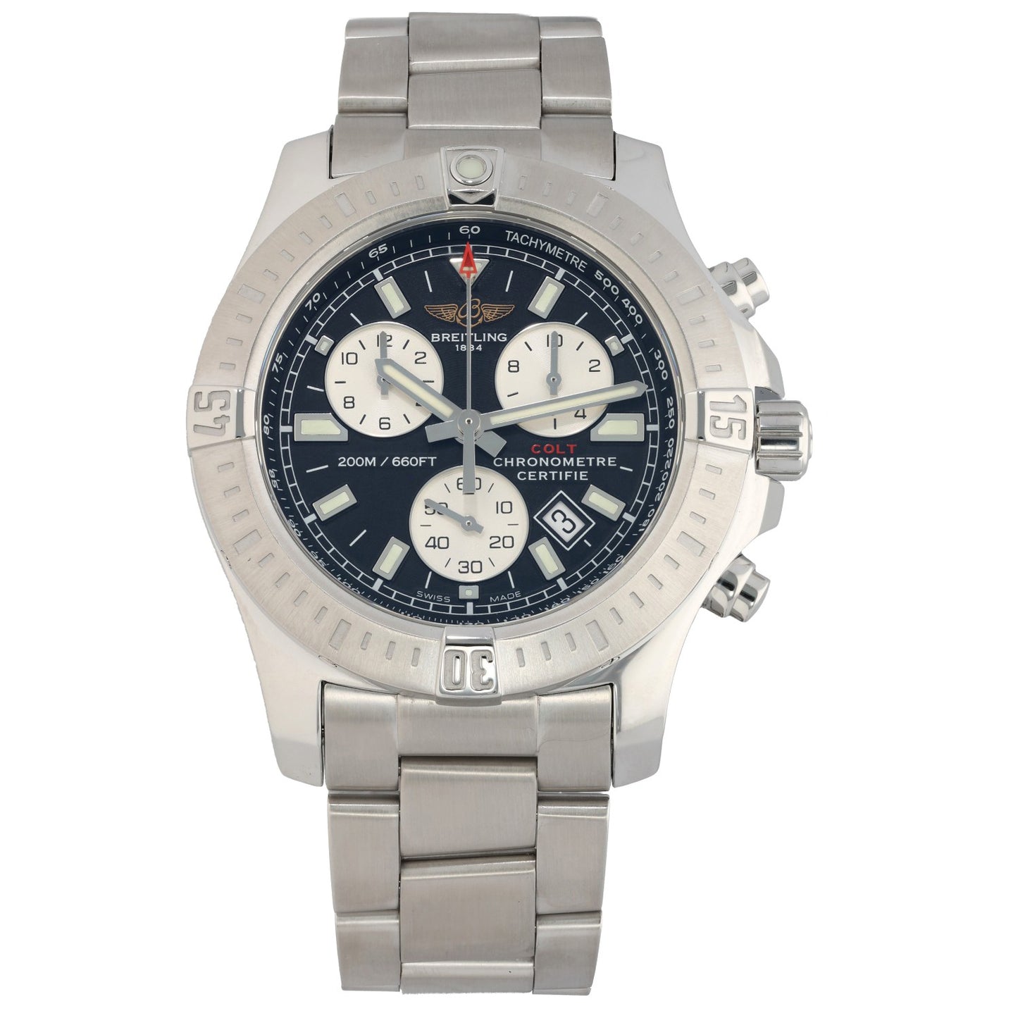 Breitling Colt Chronograph II A73388 44mm Stainless Steel Watch