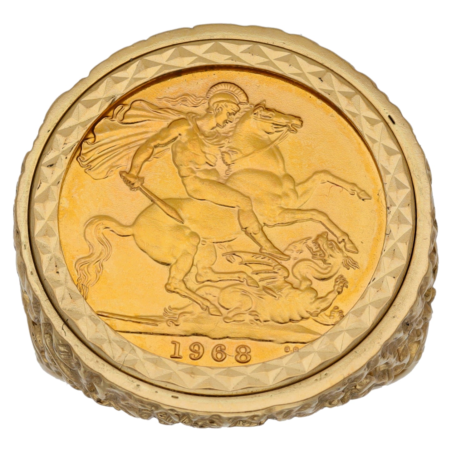 9ct Gold Coin Ring Size Z