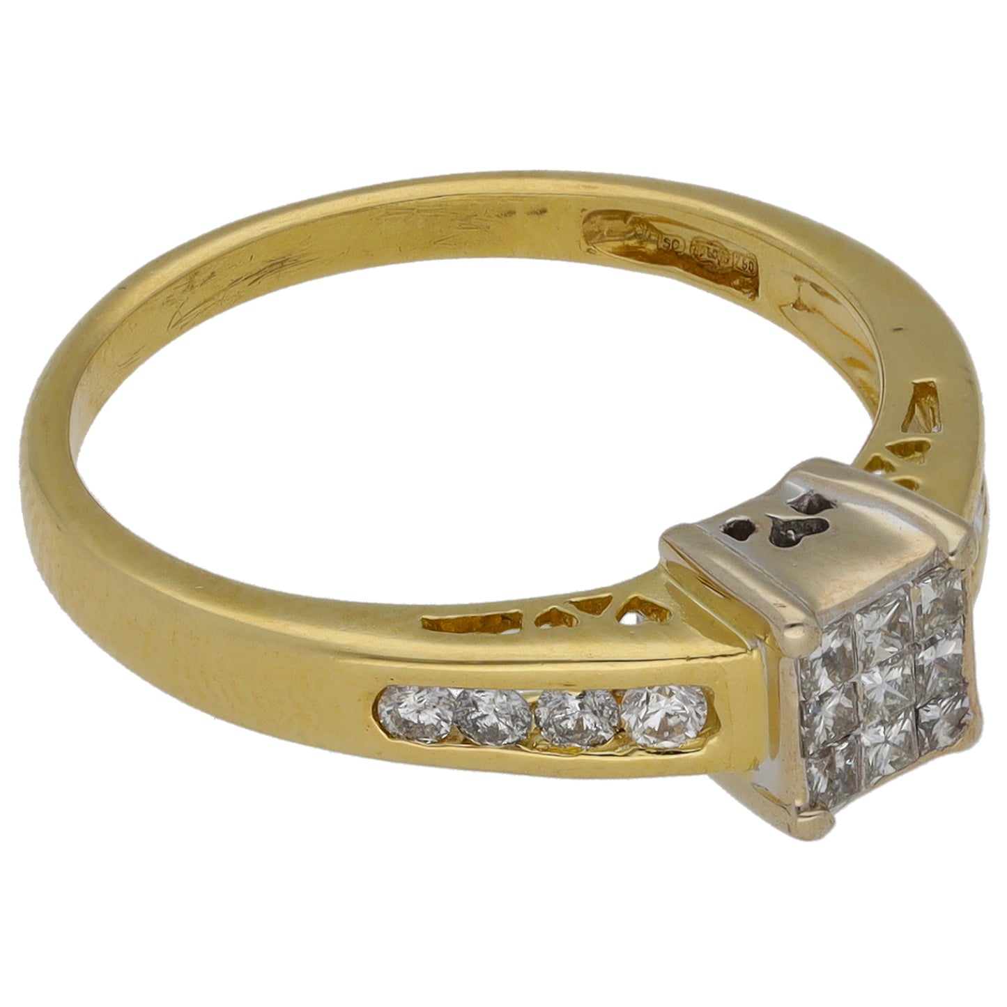 18ct Gold 0.33ct Diamond Dress/Cocktail Ring Size M
