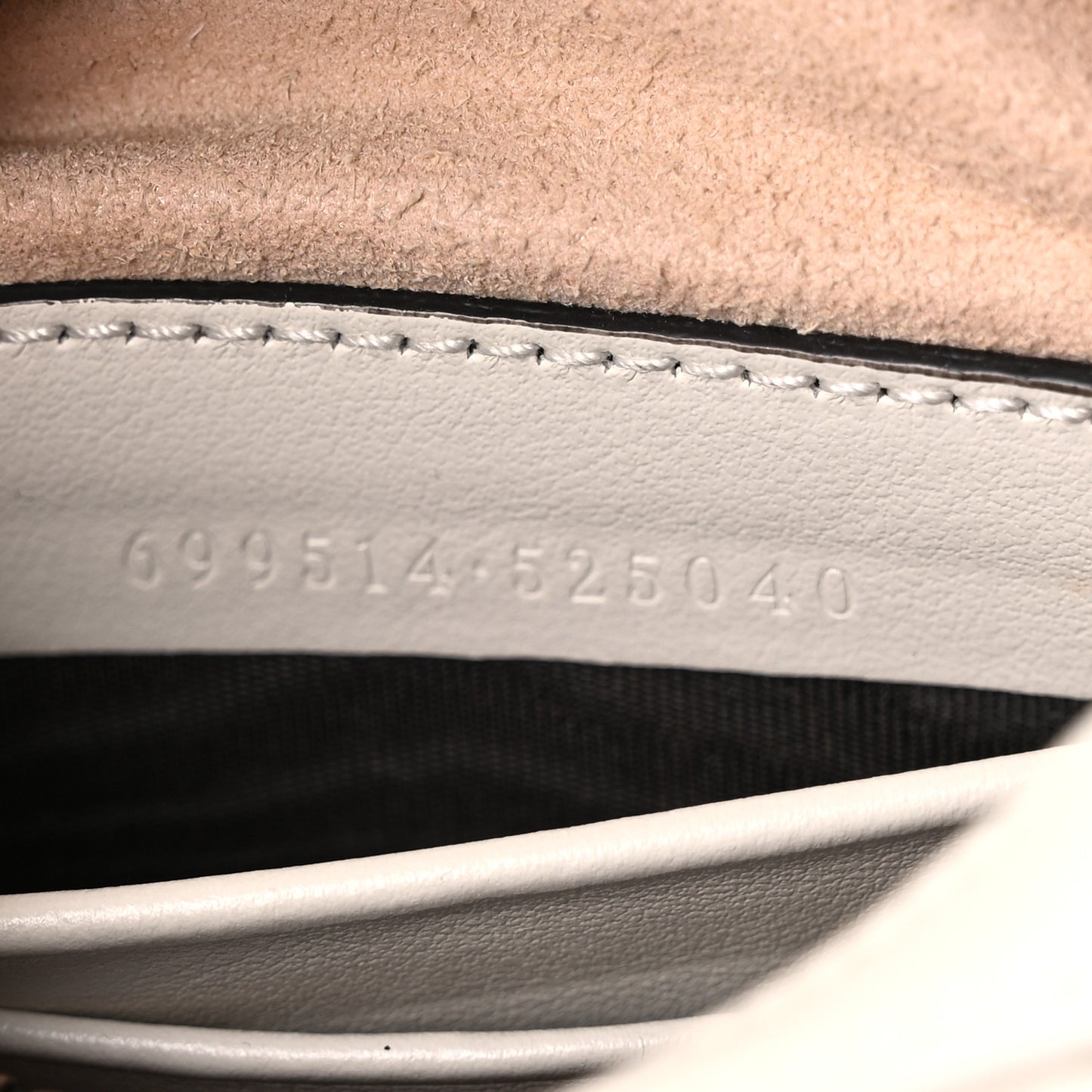 Gucci GG Marmont Half-Moon Shaped Mini Calfskin Matelasse Leather Bag - Marmo