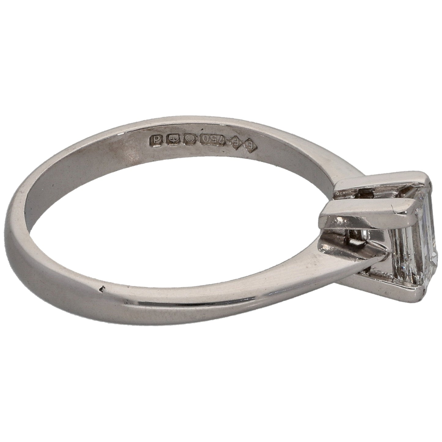 18ct White Gold 0.30ct Diamond Solitaire Ring Size L