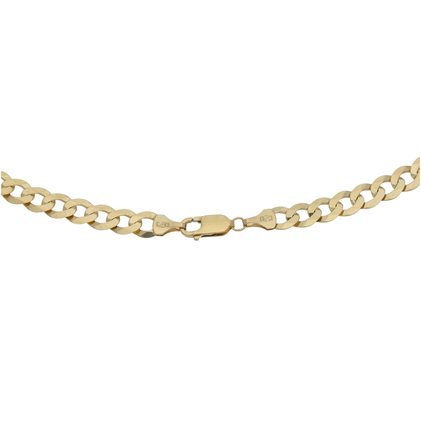 9ct Gold Curb Chain 22"