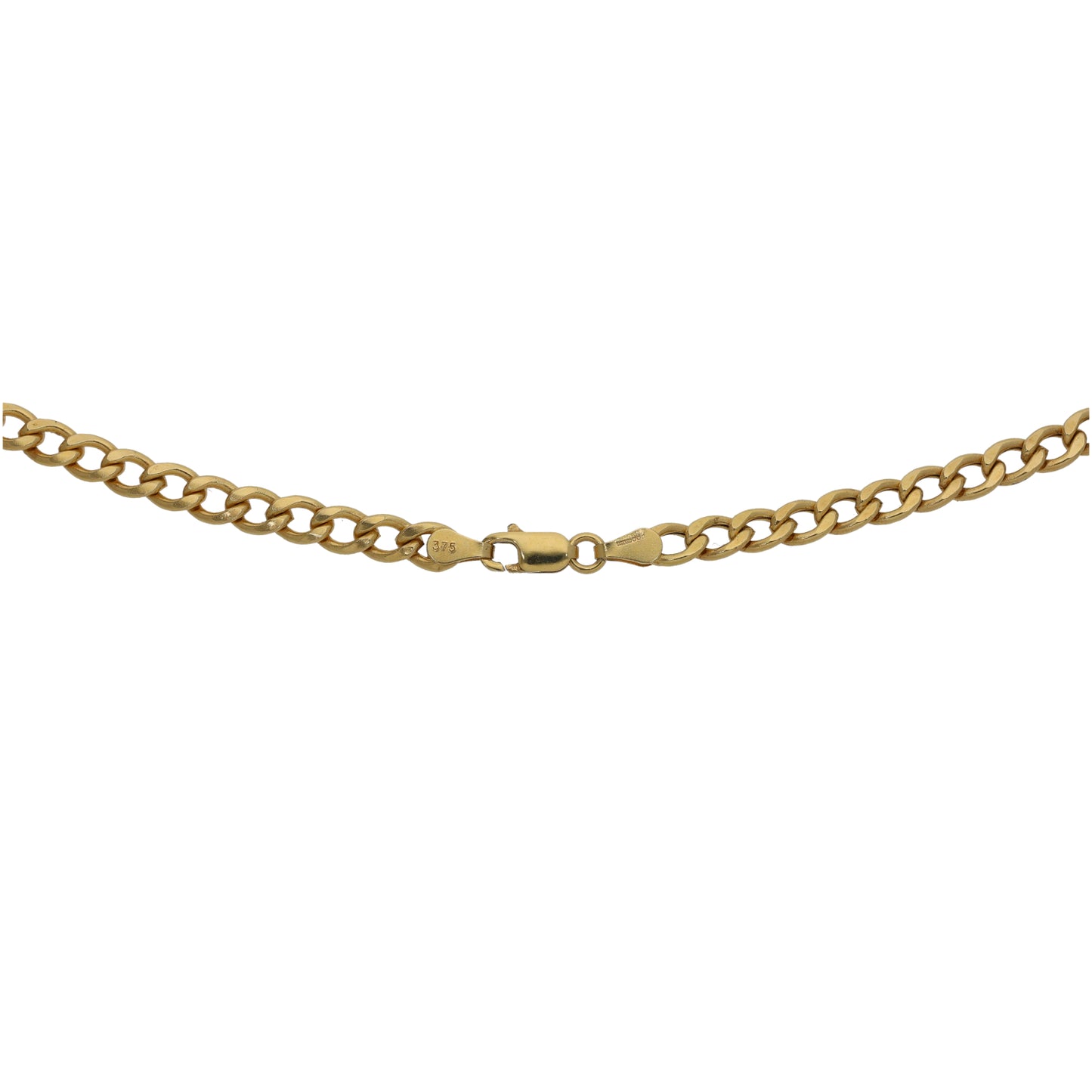 9ct Gold Curb Chain 18"