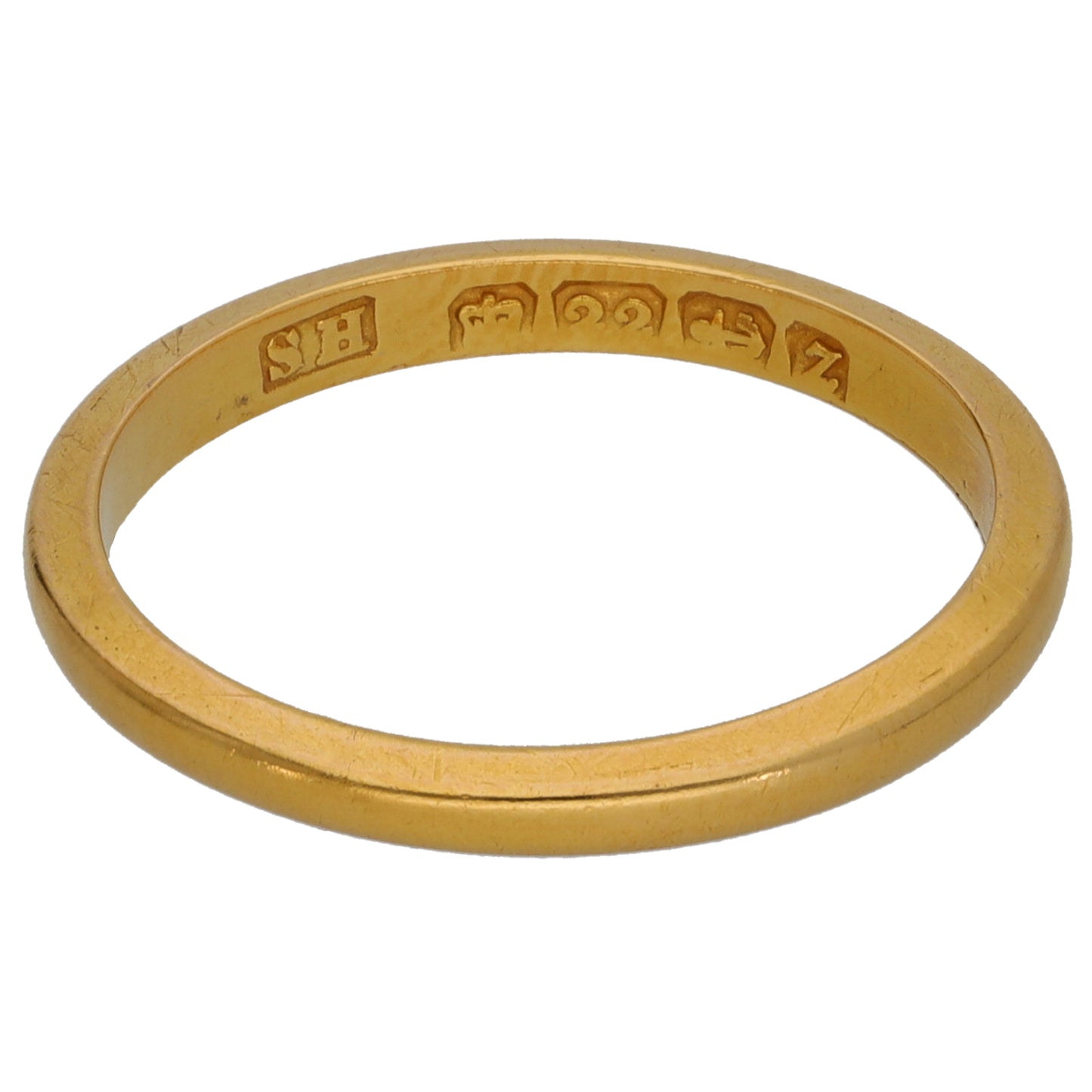 22ct Gold Plain Wedding Ring Size P