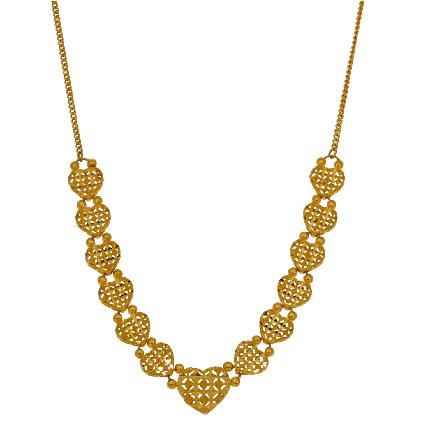 22ct Gold Fancy Necklace 14"