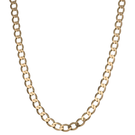 9ct Gold Curb Chain 22"