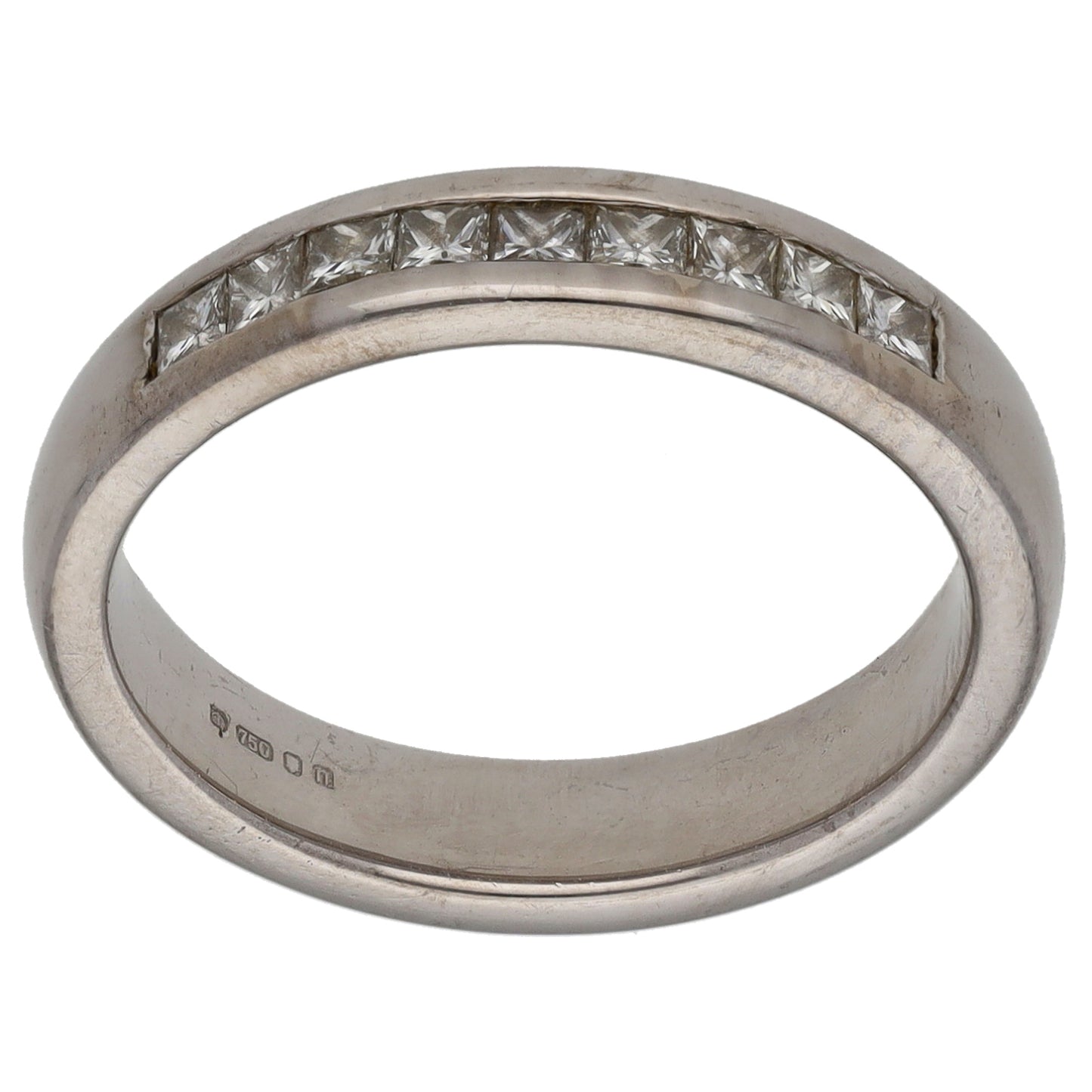 18ct White Gold 0.02ct Diamond Eternity Ring Size M