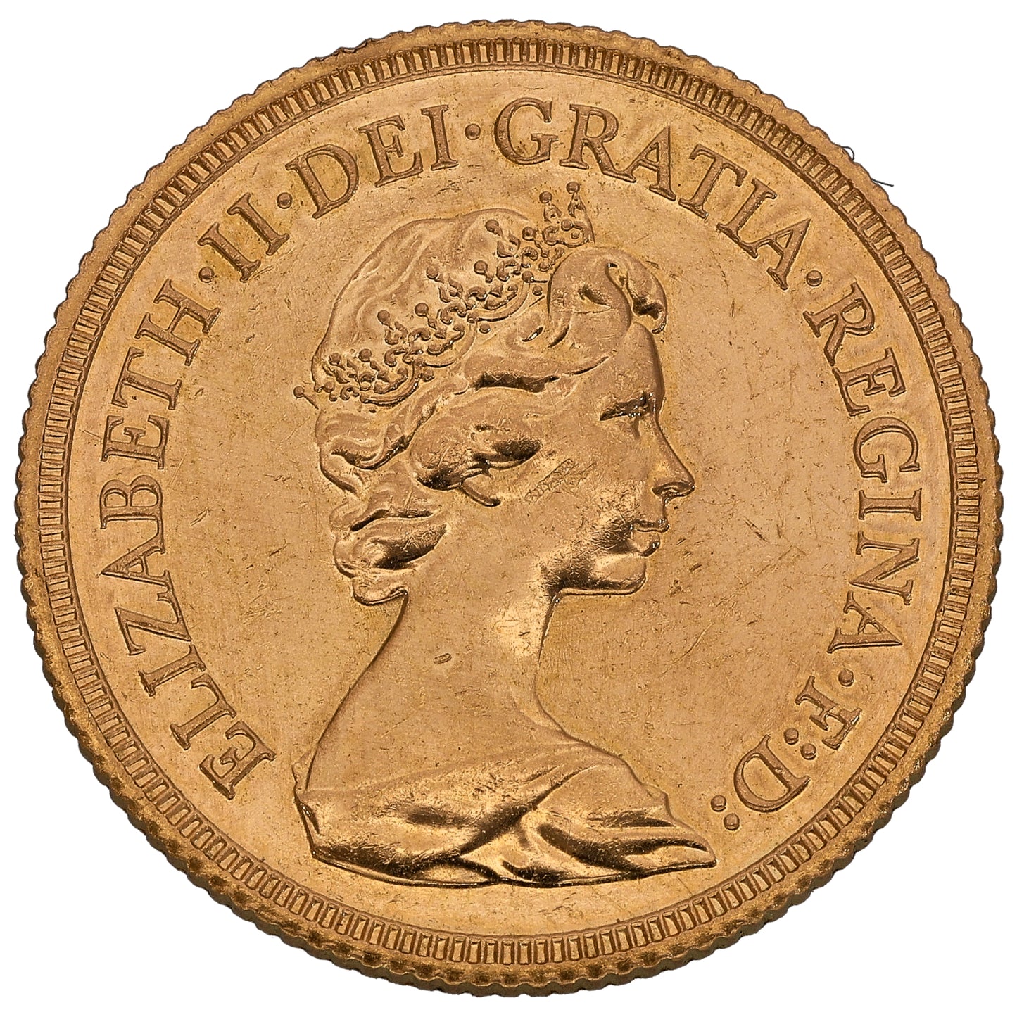 22ct Gold Queen Elizabeth II Full Sovereign Coin 1982