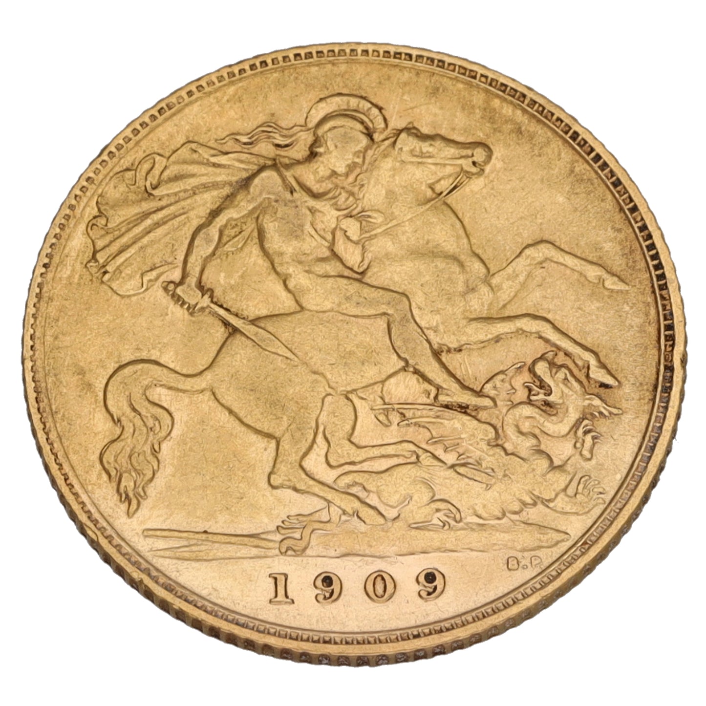 22ct Gold King Edward VII Half Sovereign Coin 1909