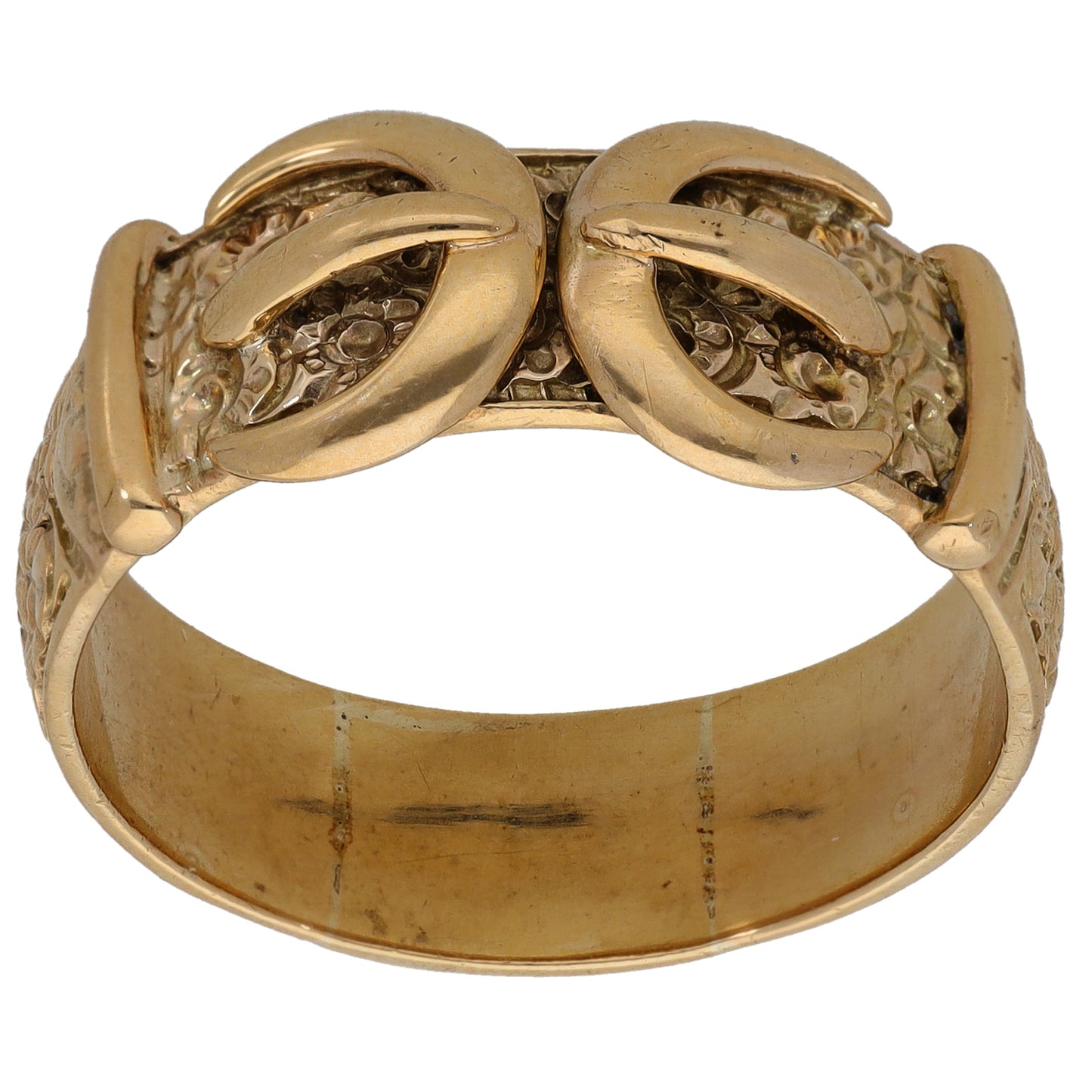 9ct Gold Buckle Ring Size Z