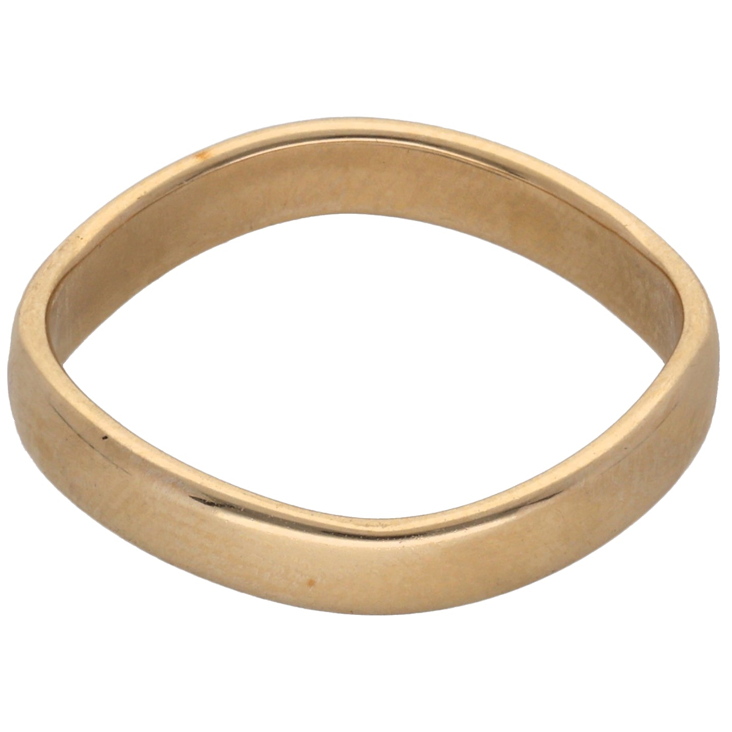 9ct Gold Shaped Wedding Ring Size O