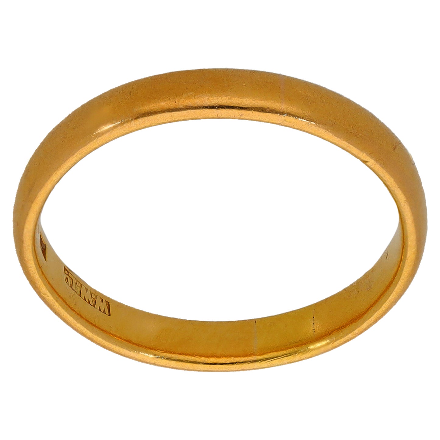 22ct Gold Plain Wedding Ring Size O