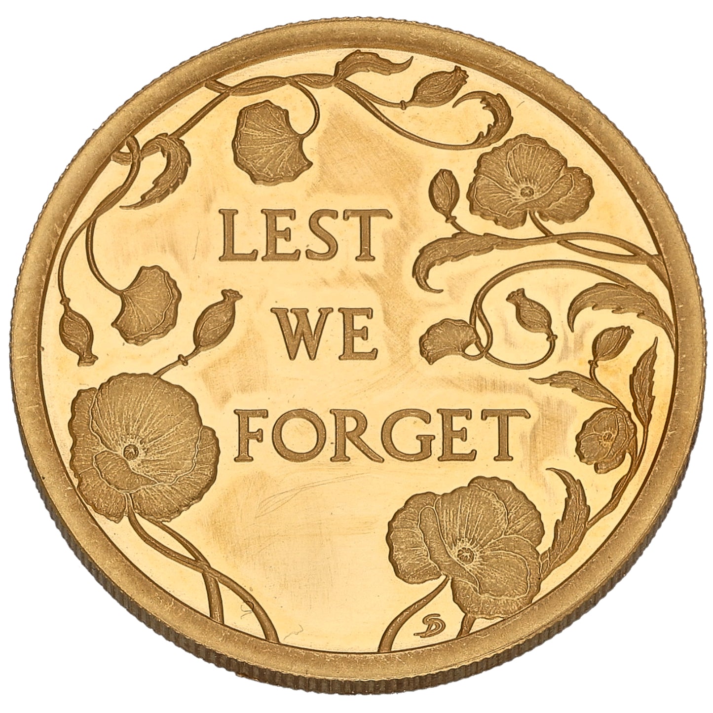 22ct Gold Lest We Forget Full Sovereign Coin 2024
