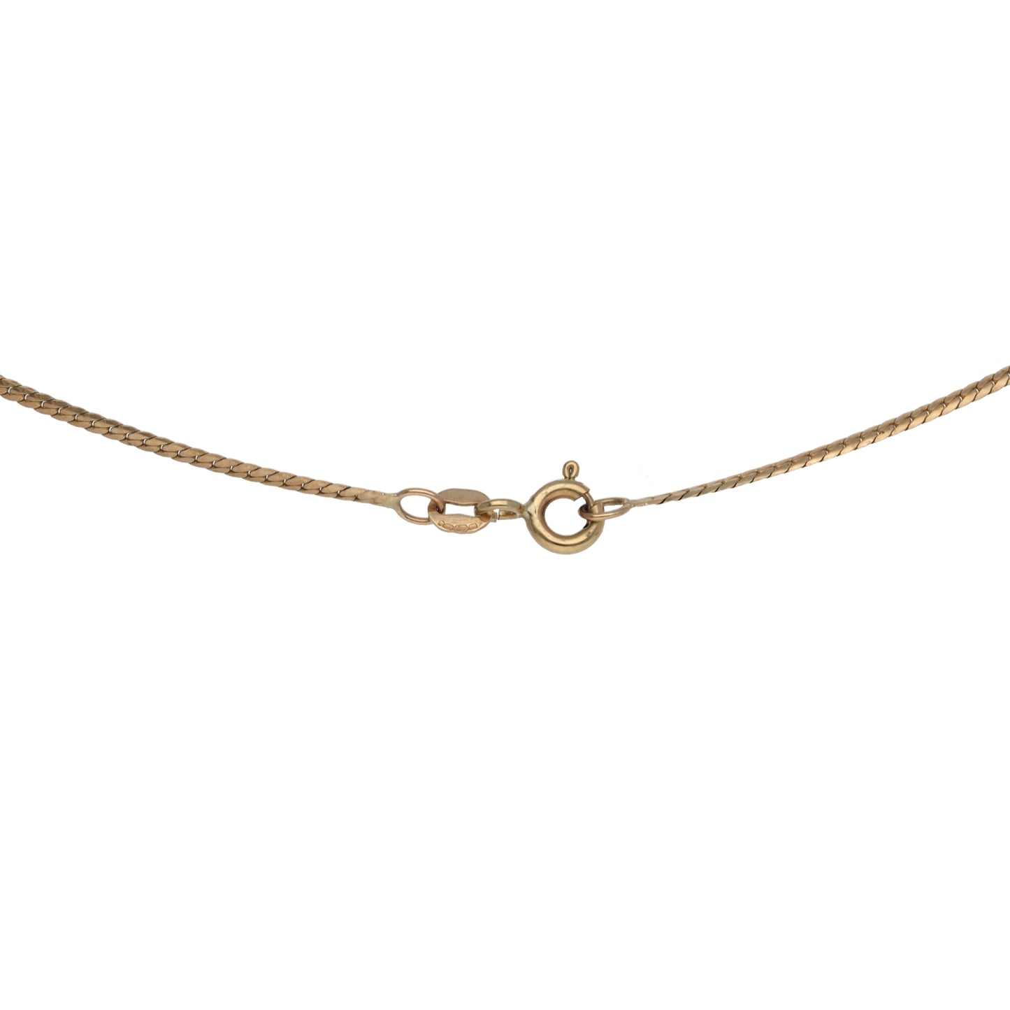 9ct Gold 0.005ct Diamond & Sapphire Fancy Necklace 16"