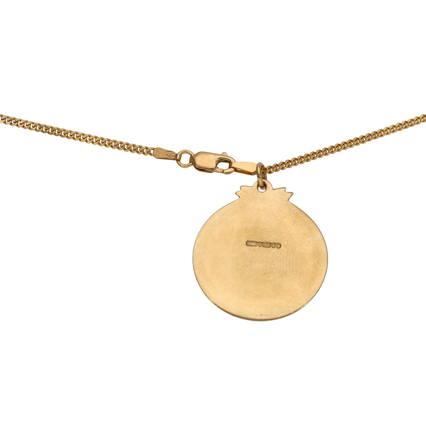 9ct Gold St Christopher Pendant With Chain