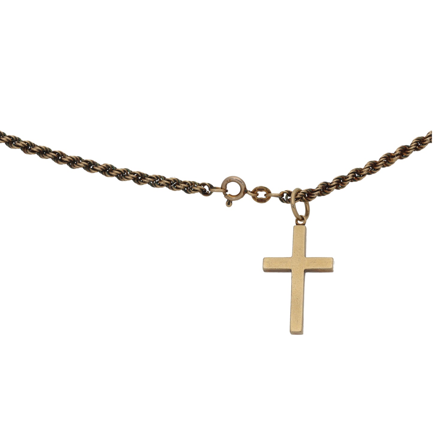 9ct Gold Cross Pendant With Chain