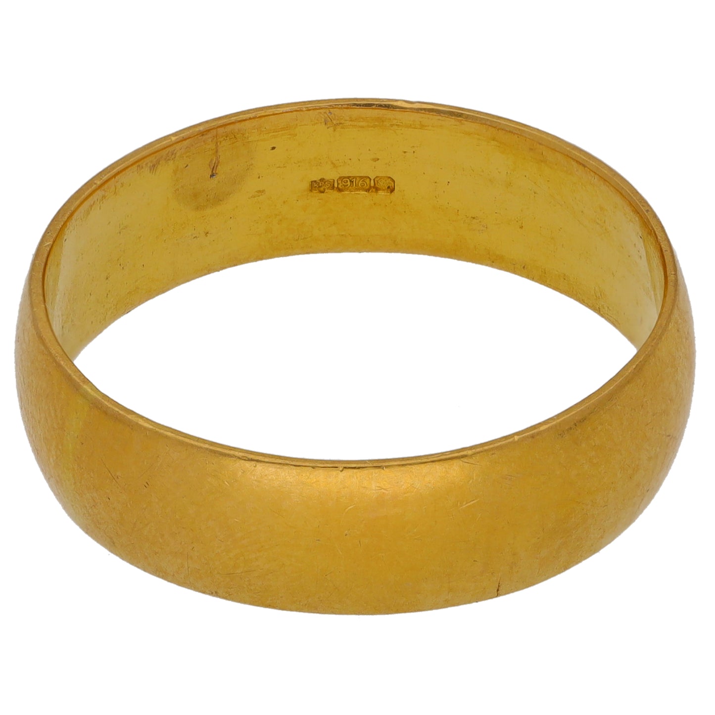 22ct Gold Plain Wedding Ring Size V