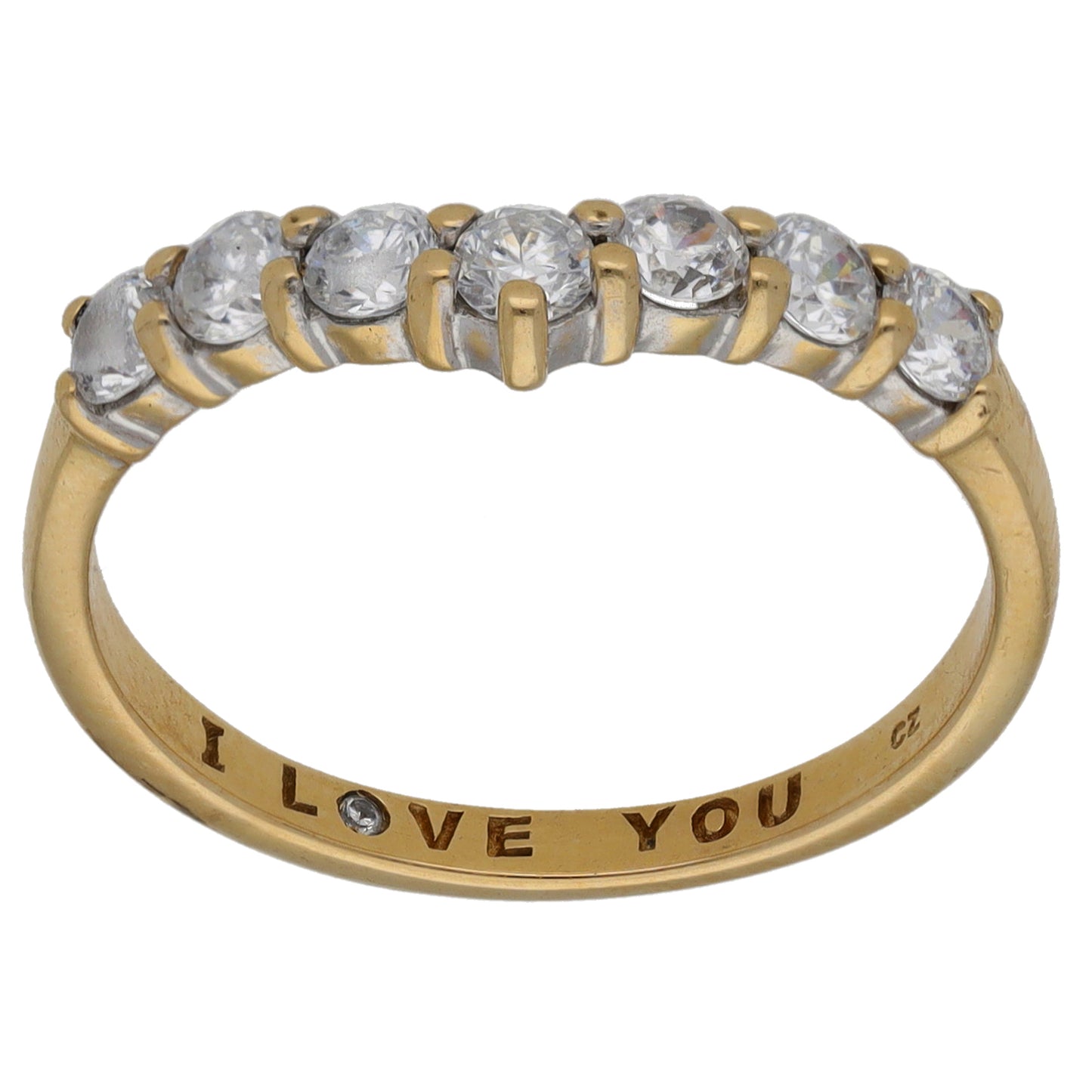 9ct Gold Cubic Zirconia Eternity Ring Size G